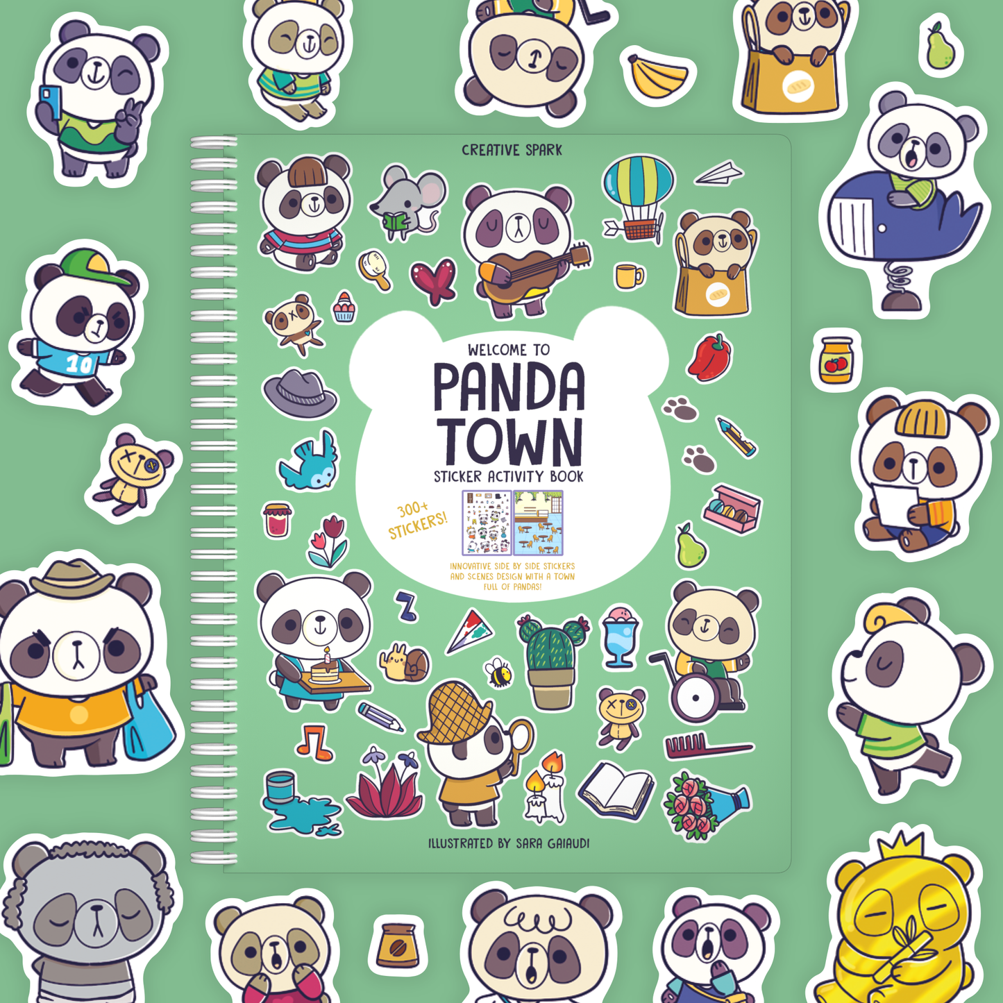 Panda Town Sticker Book