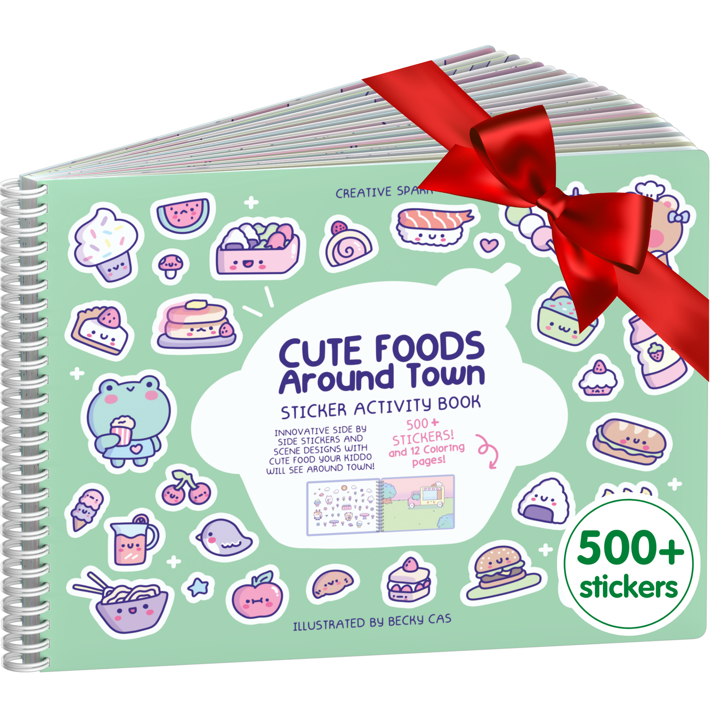 Cute Foods Around Town Sticker Book